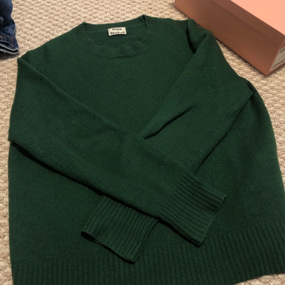Acne Studios Peele Sweater Dark Green Size M